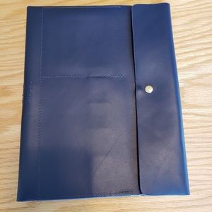 NWT Mark and Graham Navy blue leather iPad case